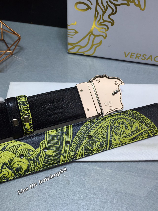 VERSVE男士皮帶 範思哲高端小牛皮腰帶 梅杜薩扣  jjp1085